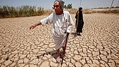 Türkiye'den doğan Fırat Nehri, Suriye'den geçip Irak'a dökülüyor. 2009'da yaşanan kuraklıkta Iraklı çiftçiler büyük zarar görmüştü (Fotoğraf: Bağdat-Irak)
