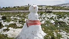 Schneemann in Südafrika