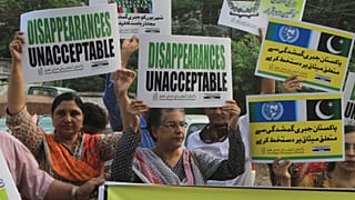 Pakistan'da kayıp kişilerle ilgili gösteri 
