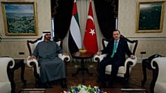 محمد بن زايد آل نهيان ورجب طيب أردوغان، أنقرة، تركيا، الثلاثاء 28 فبراير 2012