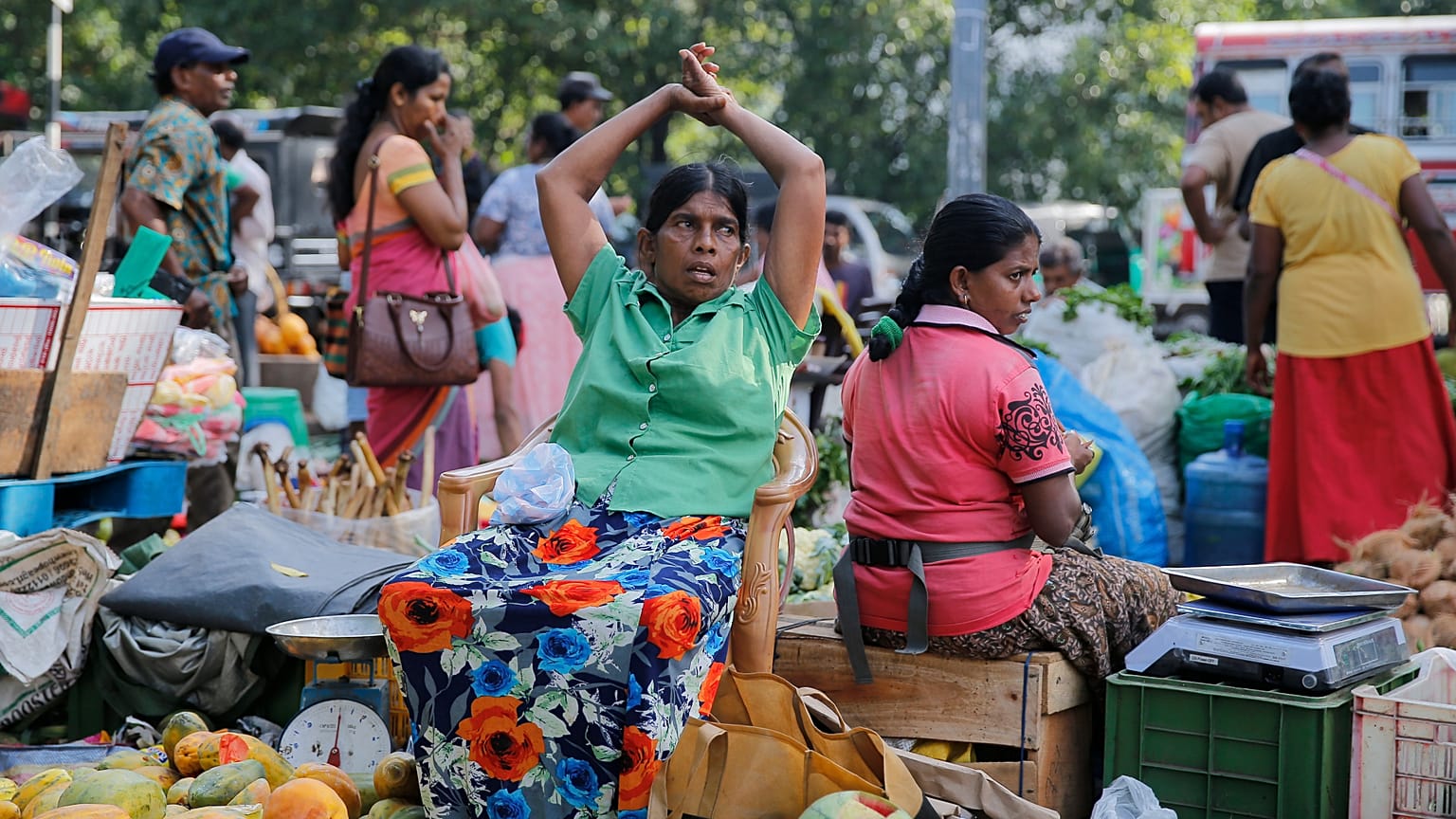 Sri Lanka'da bir pazar yeri / ARŞİV