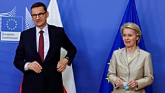 Ursula von der Leyen, az Európai Bizottság elnöke fogadja Mateusz Morawiecki lengyel miniszterelnököt Brüsszelben július 13-án
