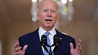 President Joe Biden speaks about the end of the war in Afghanistan from the State Dining Room of the White House, Tuesday, Aug. 31, 2021, in Washington.