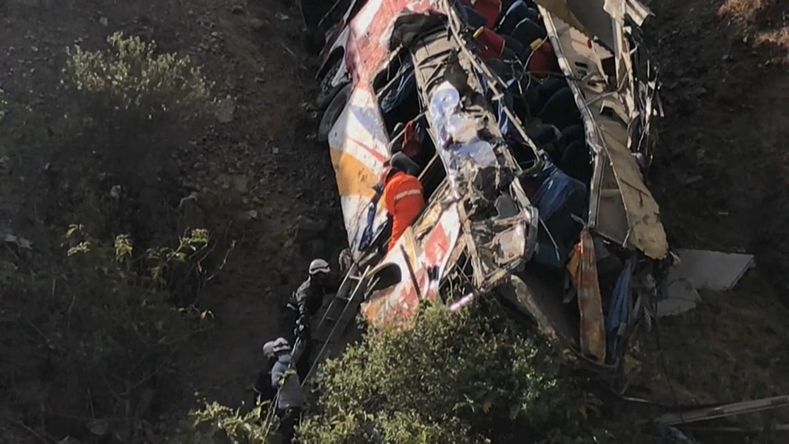 El autobús siniestrado