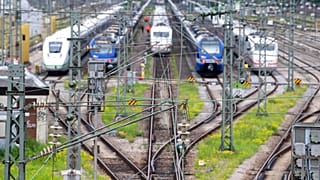 Trains à l'arrêt, gare de Munich, 24 août 2021
