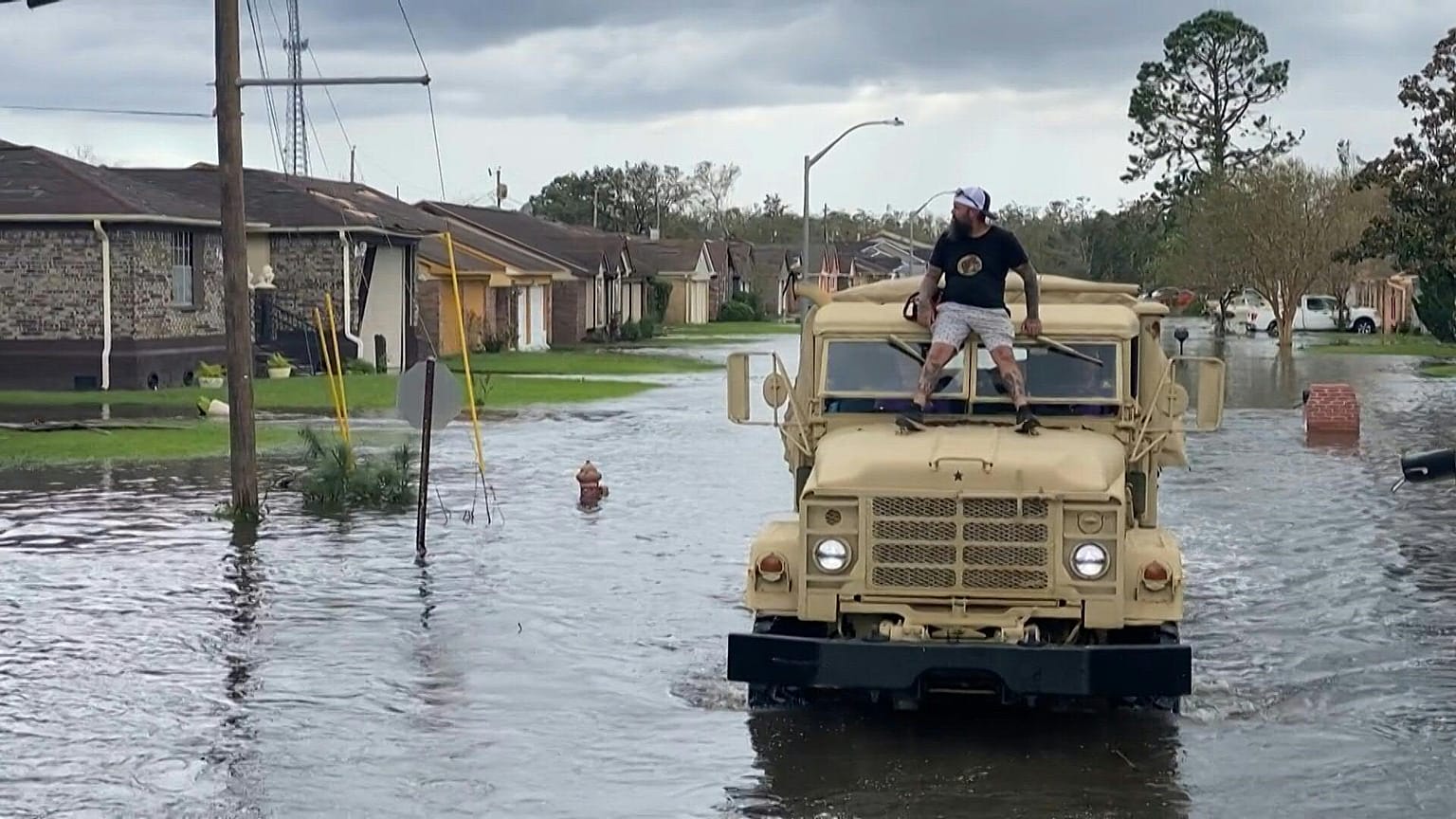 Water levels rose quickly by over 2metres and have caused mass flooding