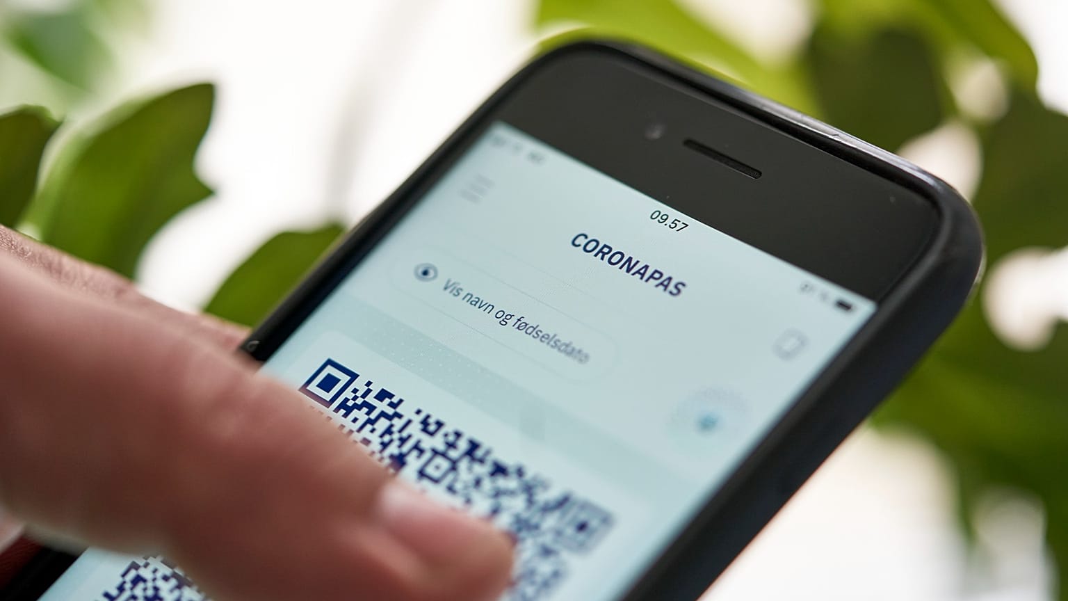 A view of a phone showing the new coronavirus passport app which can now be downloaded, in Copenhagen, May 28 2021. 