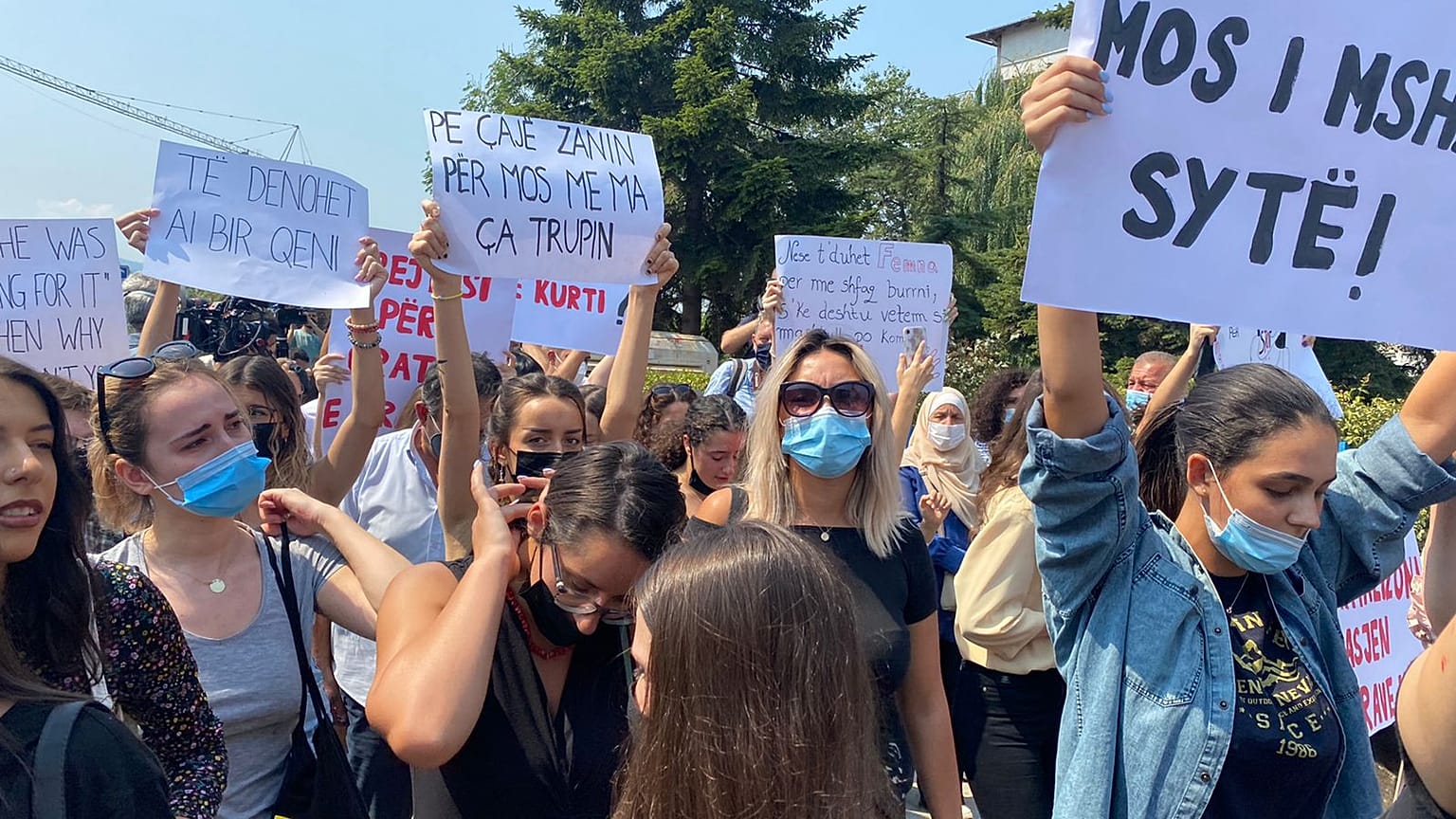 Anti-femicide protests in Ferizaj on Aug 24 2021