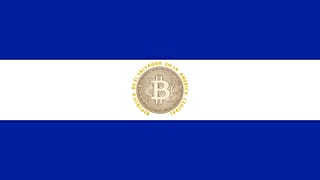A woman protests against the circulation of Bitcoin in San Salvador on September 7, 2021.