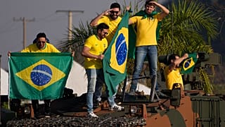 Apoiantes de Bolsonaro em Brasília