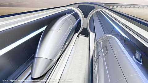 Conceptual illusration of how a hyperloop would work.