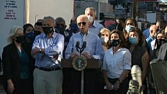 US-Präsident Joe Biden bei einer Rede im New Yorker Stadtteil Queens