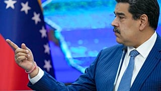 El presidente de Venezuela, Nicolás Maduro, durante una rueda de prensa en el Palacio de Miraflores.