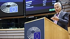European Commissioner for Justice Didier Reynders at the European Parliament’s discussion on the Commission’s 2020 Rule of law report, in Brussels, on June 23, 2021.