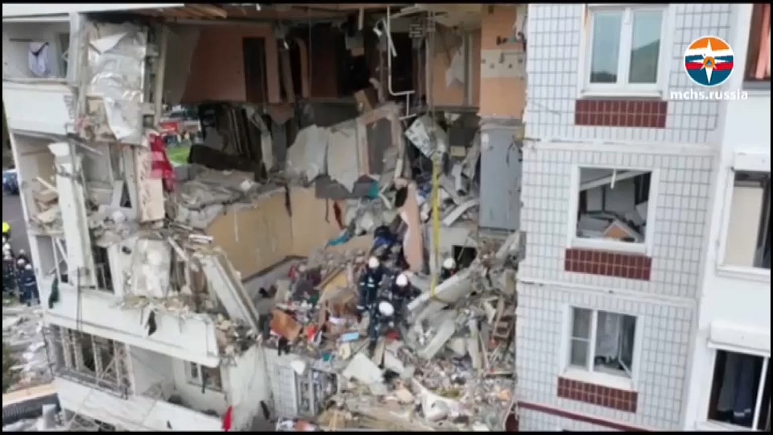 El accidente se produjo en un edificio de nueve plantas en la ciudad de Noginsk, a 50 km al este de Moscú.