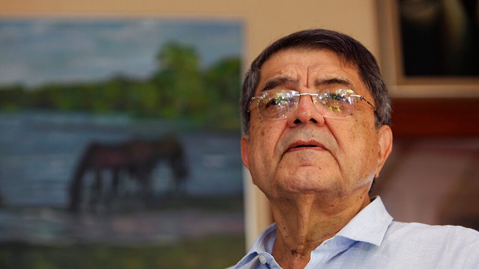 Imagen de archivo del escritor Sergio Ramírez durante una rueda de prensa en Managua en el año 2017