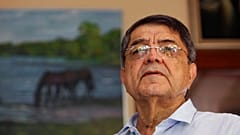 Imagen de archivo del escritor Sergio Ramírez durante una rueda de prensa en Managua en el año 2017