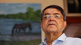 Imagen de archivo del escritor Sergio Ramírez durante una rueda de prensa en Managua en el año 2017