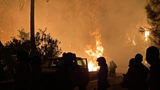 The fire began on Wednesday evening.