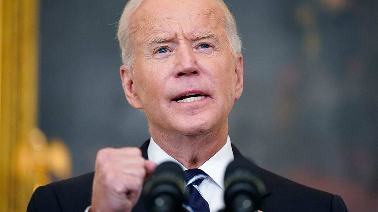 El presidente de Estados Unidos, Joe Biden, durante la alocución en la que anuncia medidas draconianas para forzar millones de vacunaciones en su país