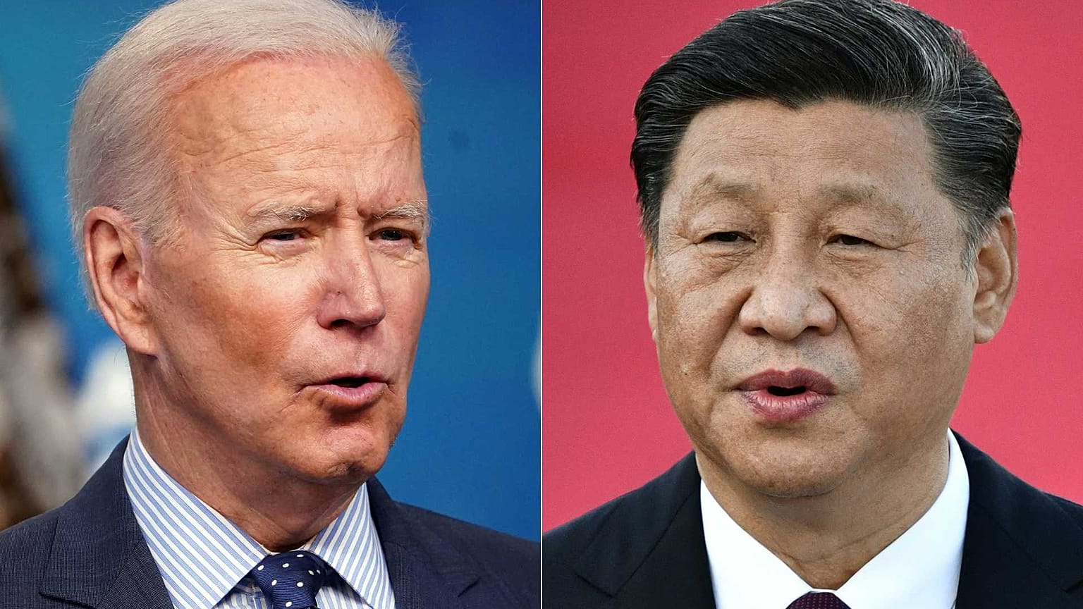 ABD Başkanı Joe Biden ve Çinli mevkidaşı Şi Cinping (sağda)