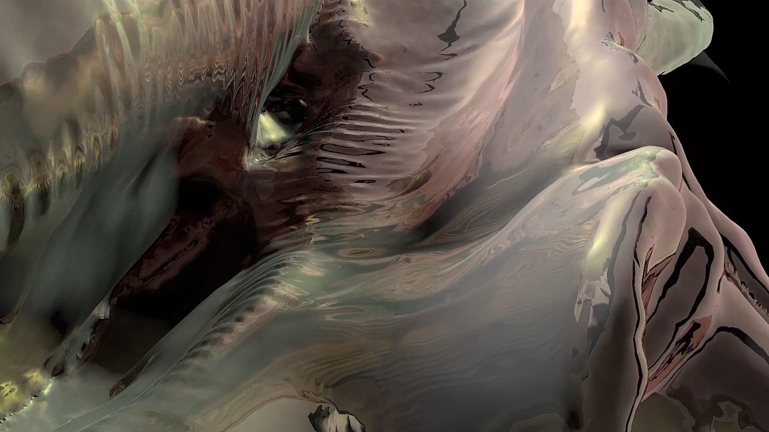 Still image from Empathy for the Machine, by Salomé Chatriot; 2018 