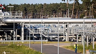 Almanya'nın kuzeydoğusundaki Lubmin'deki Kuzey Akım 2 gaz hattı karaya indirme tesisi. 7 Eylül 2021