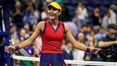 Emma Raducanu nach ihrem Finaleinzug bei den US Open