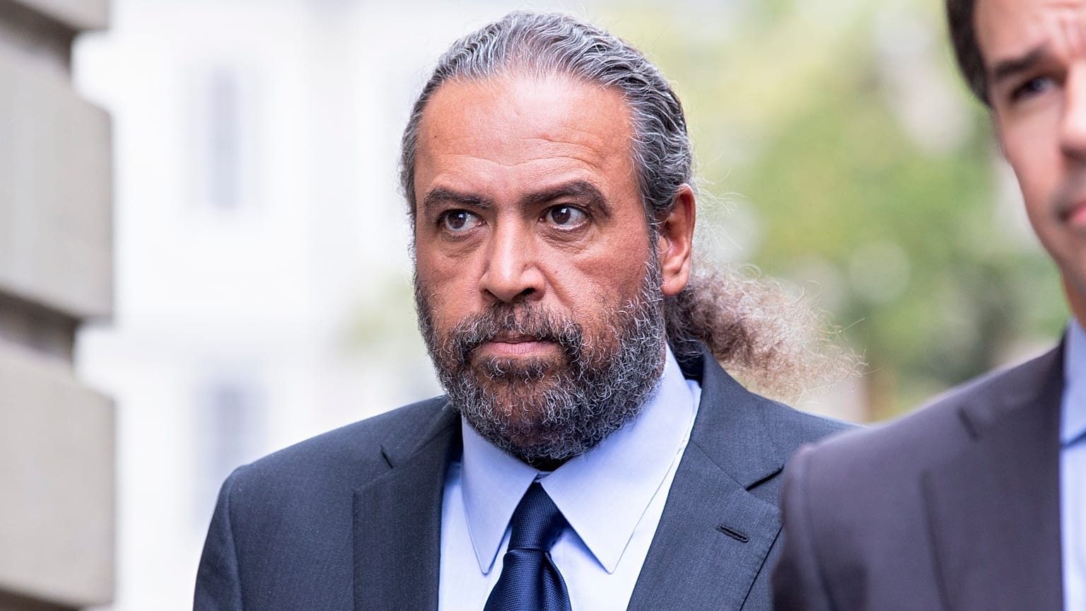Sheikh Ahmad al-Fahad al-Sabah arrives at a Geneva's courthouse ahead of the verdict.