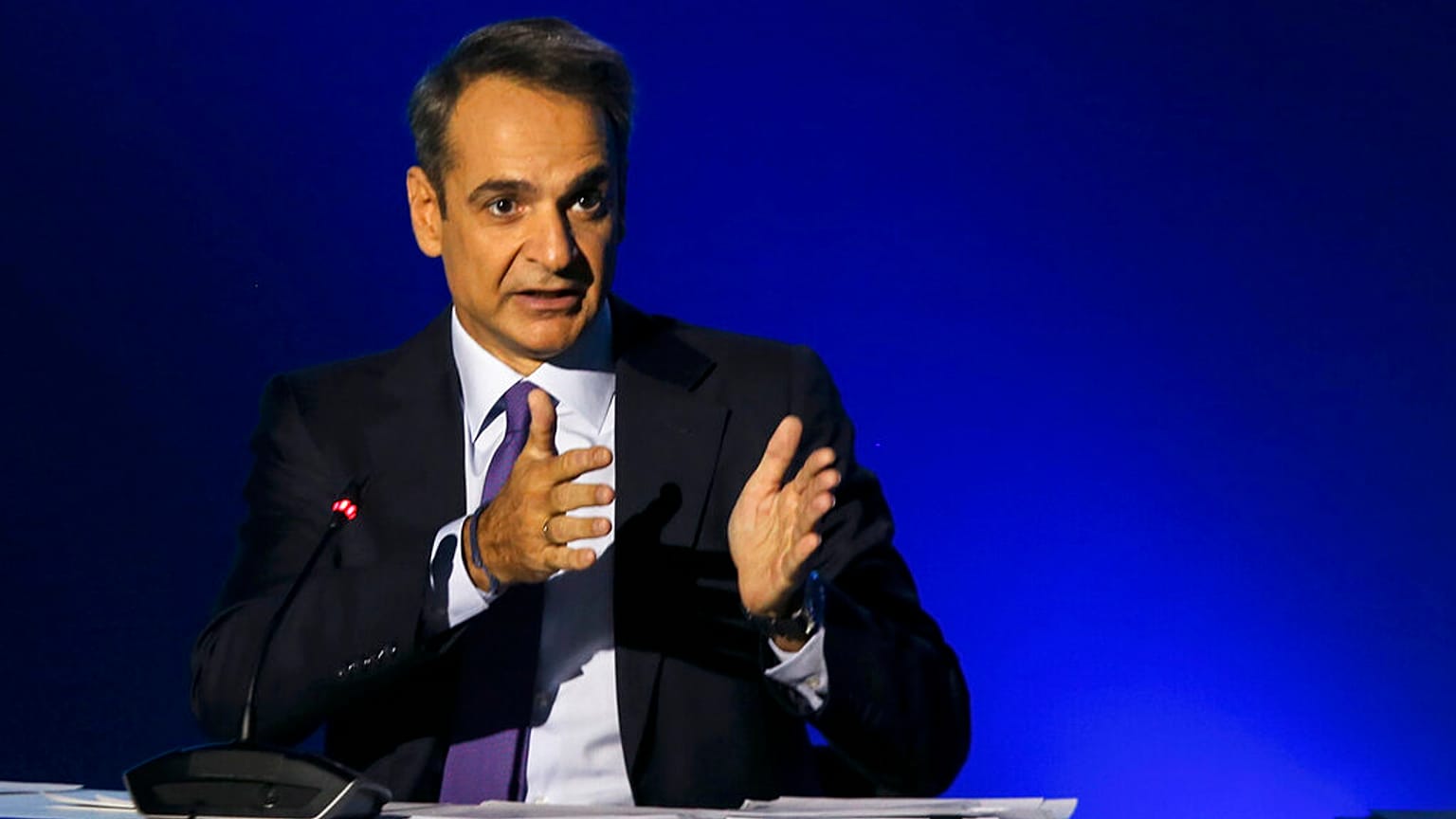 Greece's Prime Minister Kyriakos Mitsotakis