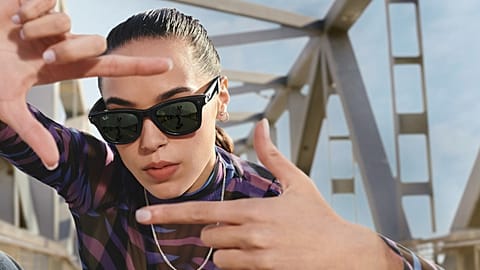 One of the designs of Facebook and Ray Ban's smart glasses.