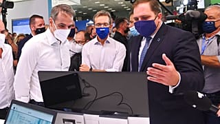 Kiriákosz Micotákisz miniszterelnök a Nemzetközi Fórumon