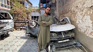 Emal Ahmadi, who lost family members in a US drone strike, poses for Euronews, Afghanistan, September 2021.