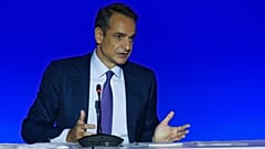 Greece's Prime Minister Kyriakos Mitsotakis 