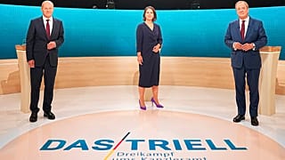 Scholz, Baerbock und Laschet vor der TV-Debatte