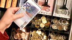 Euro coins and banknotes
