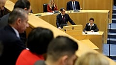 Cyprus' president Nicos Anastasiades speaks to the lawmakers