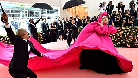 FILE - Lady Gaga attends The Metropolitan Museum of Art's Costume Institute benefit gala celebrating the opening of the "Camp: Notes on Fashion" exhibition. NYC May 2019