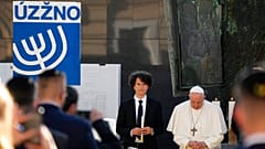 El Papa Francisco durante su encuentro con la comunidad judía eslovaca