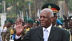 José Eduardo dos Santos em 2017, na tomada de posse de João Lourenço