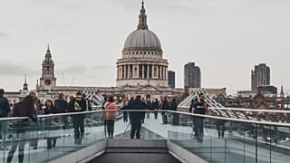The Millennium Bridge in London, UK