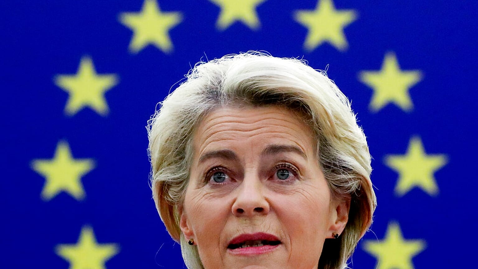 Úrsula von der Leyen en un momento de su discurso 