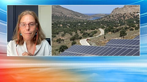 Eleni Myrivili talking to Euronews about the dangers of urban heatwaves.