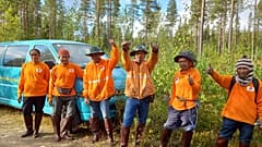 Thai berry pickers pictured in Finland