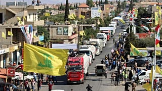  ناقلات محملة بالوقود الإيراني تصل إلى مدينة العين في الهرمل شرق سهل البقاع اللبناني-  16 أيلول 2021