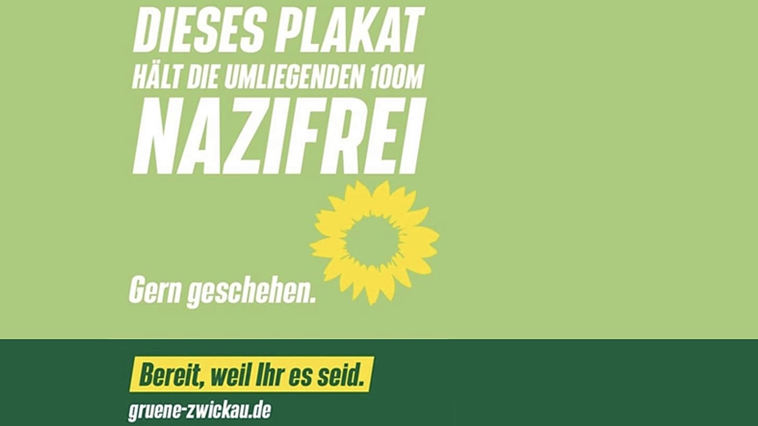Plakatmotiv auf der Website des Kreisverbands Zwickau von Bündnis 90/Die Grünen.