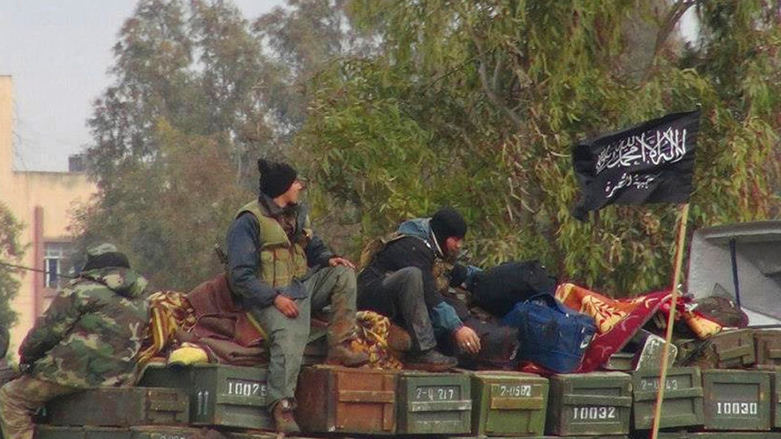 Jabhat al-Nusra members pictured in Idlib province, northern Syria in January 2013