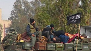 Jabhat al-Nusra members pictured in Idlib province, northern Syria in January 2013