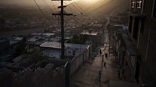Afganistan'ın başkenti Kabil'de bir mahalle 