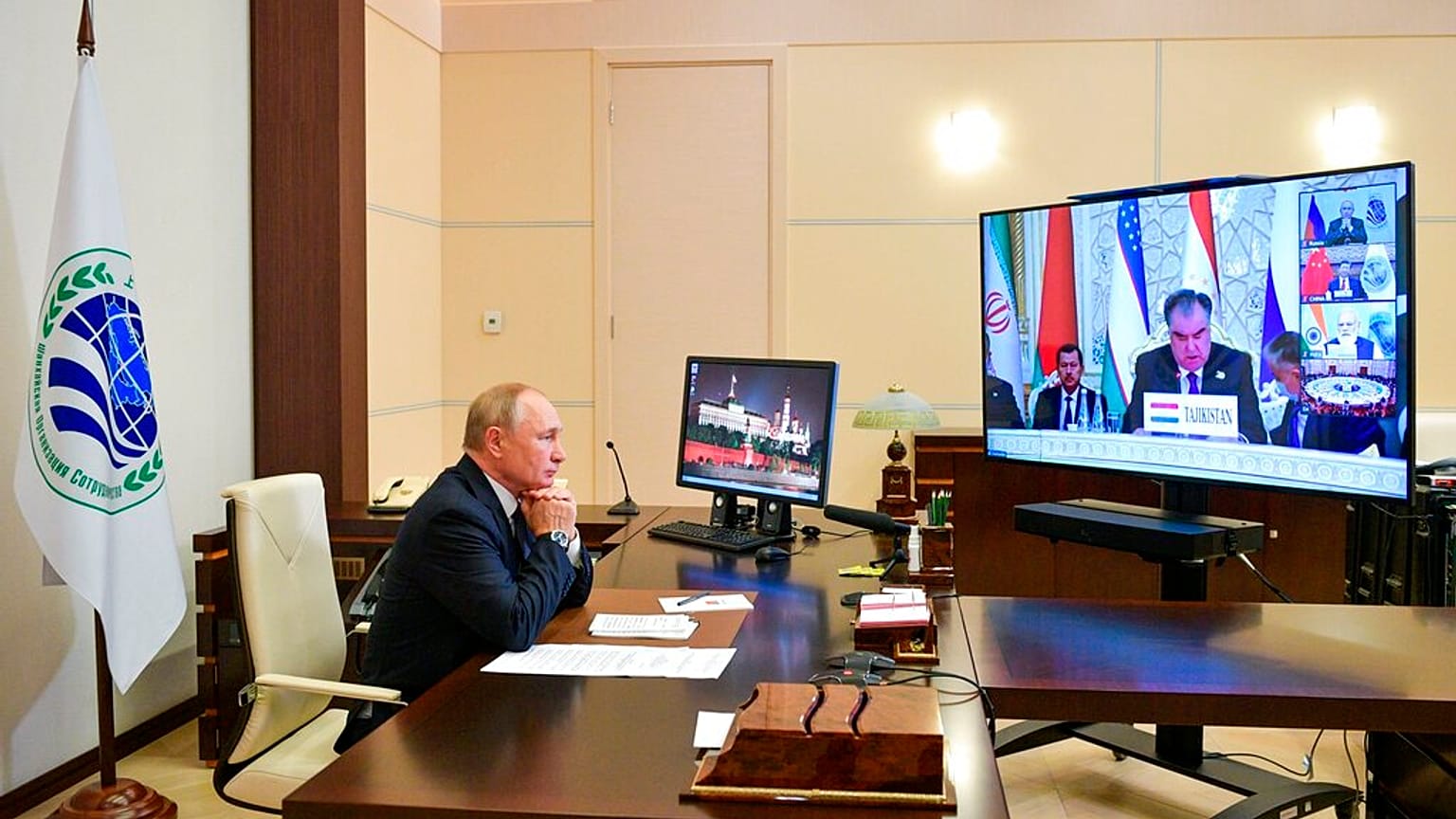 Putin atiende por videoconferencia la cumbre de la Organización de Cooperación de Shanghái